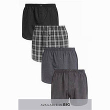Load image into Gallery viewer, 188921 4PK BLK CORE MIX WOV S BOXERS - Allsport
