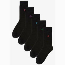 Load image into Gallery viewer, Monogram Embroidered Socks Five Pack - Allsport
