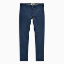 Load image into Gallery viewer, Dark Blue Skinny Fit Stretch Chino Trousers - Allsport
