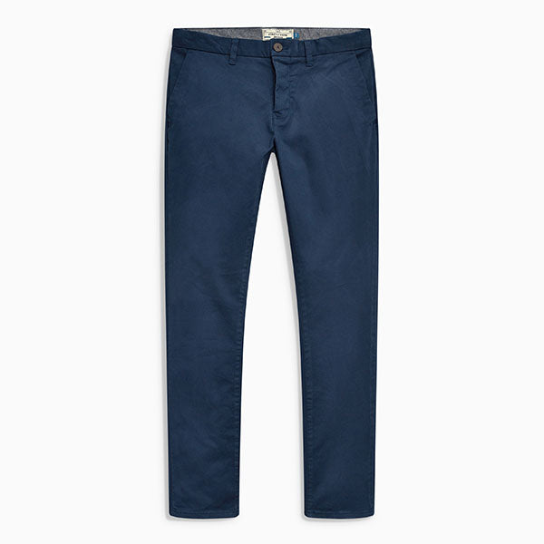 Dark Blue Skinny Fit Stretch Chino Trousers - Allsport