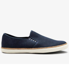 Load image into Gallery viewer, Navy Canvas Jute Slip-Ons - Allsport
