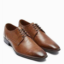 Load image into Gallery viewer, 193365 TAN PLAIN DERBY 43 FORMAL SHOES - Allsport
