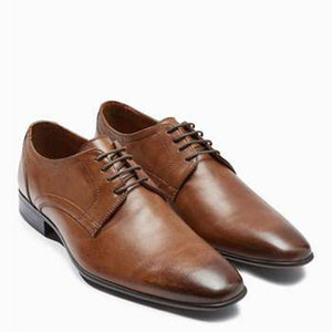 193365 TAN PLAIN DERBY 43 FORMAL SHOES - Allsport