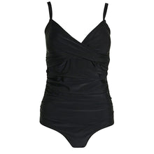 Load image into Gallery viewer, Black Tummy Control Swimsuit
