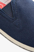 Load image into Gallery viewer, Navy Canvas A-Line Slip-Ons Eva Espadrille - Allsport
