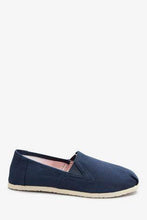 Load image into Gallery viewer, NAVY CANVAS A-LINE SLIP ONS - Allsport
