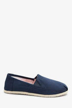 Load image into Gallery viewer, Navy Canvas A-Line Slip-Ons Eva Espadrille - Allsport
