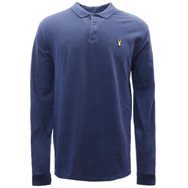 LONG SLEEVE NAVY BDGE PQ POLO - Allsport