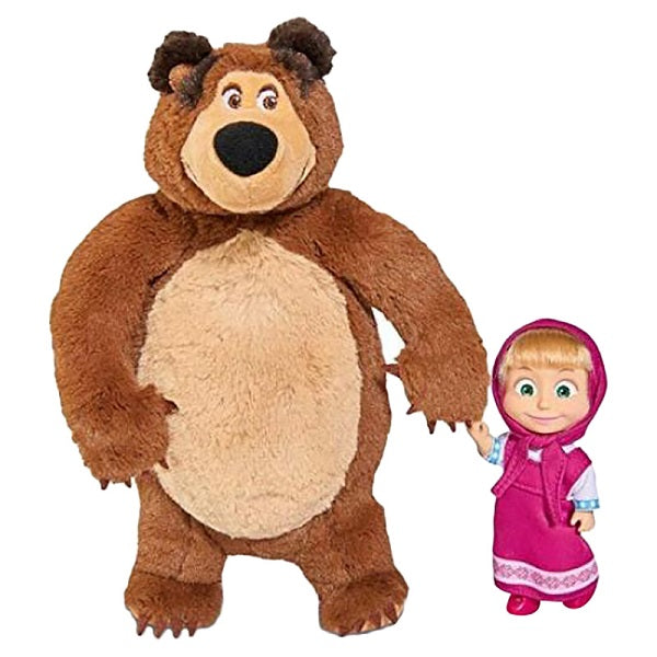 MASHA SET PLUSH BEAR WITH DOLL, SMALL