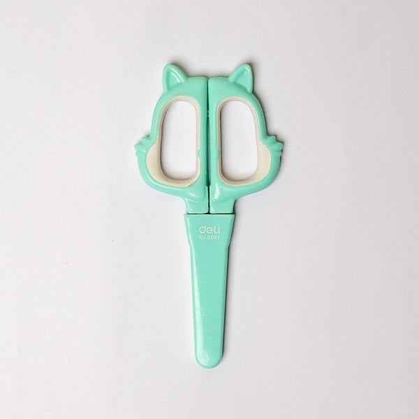 6061 Squirrel Soft-touch Scissors 138mm w/sleeve TURQUOISE