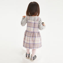 Load image into Gallery viewer, Pink Check Pinafore And Tights Set (3mths-6yrs) - Allsport
