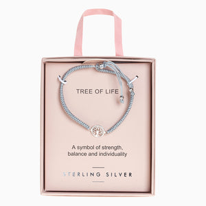 Sterling Silver Tree Of Life Friendship Bracelet - Allsport