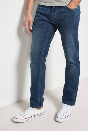 Mid Blue Jeans With Stretch - Allsport