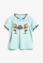 Load image into Gallery viewer, Embroidered Short Sleeve Blouse (3mths-5yrs) - Allsport

