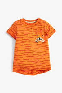 Orange Short Sleeve Tiger Pocket (12mths-3yrs) - Allsport