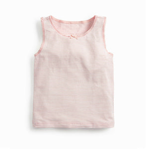 Pink/White Star/Stripe 5 Pack Vests (1.5-12yrs)