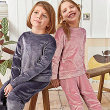 Load image into Gallery viewer, Pink Velour Jogger Set (3-12yrs) - Allsport
