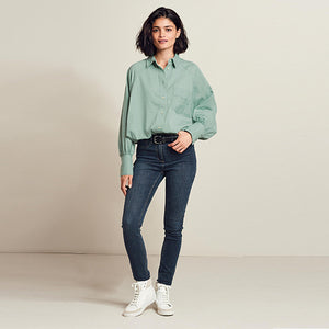 Aqua Blue Oversized Shirt - Allsport