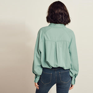 Aqua Blue Oversized Shirt - Allsport