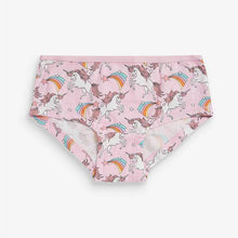 Load image into Gallery viewer, Pink/Grey 5 Pack Unicorn Hipster Briefs (2-12yrs) - Allsport
