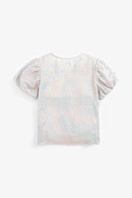 Load image into Gallery viewer, Silver Party Sequin Top (3-12yrs) - Allsport
