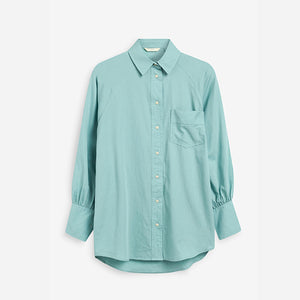 Aqua Blue Oversized Shirt - Allsport