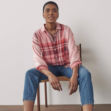 Load image into Gallery viewer, Blush Check Boyfriend Shirt - Allsport
