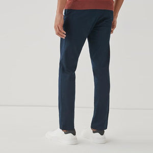 Navy Blue Slim Fit Motion Flex Soft Touch Chino Trousers - Allsport