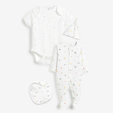Load image into Gallery viewer, Character Baby Sleepsuit, Short Sleeve Bodysuit, Bib and Hat Set (0-6mths) - Allsport
