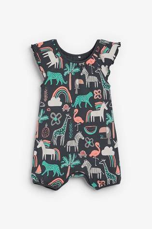 Charcoal Fluro Character Romper  (up to 18 months) - Allsport