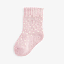 Load image into Gallery viewer, Pink/Cream 5 Pack Bunny/Floral Socks (Younger) - Allsport
