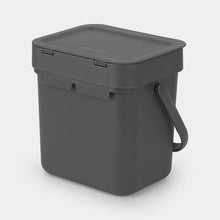 Load image into Gallery viewer, Brabantia Sort &amp; Go Waste Bin, 3L Grey - Allsport
