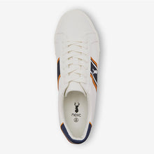Load image into Gallery viewer, White Stripe Stag Trainers
