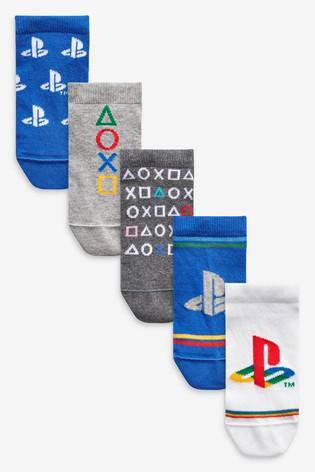 Multi 5 Pack Cotton Rich PlayStation™ Trainer Socks - Allsport