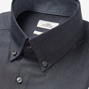 Blue/Grey Regular Fit Single Cuff Shirts 2 Pack - Allsport