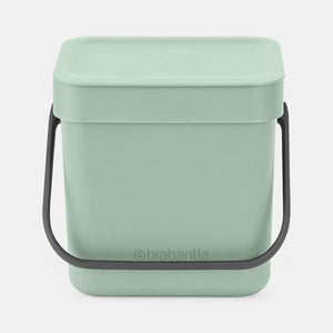 BRABANTIA 3L Sort & Go Waste Bin, Jade Green