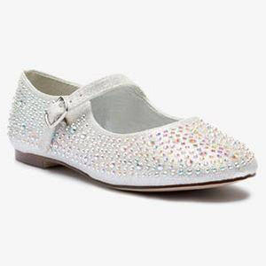Silver Embellished Mary Jane Shoes (Older) - Allsport
