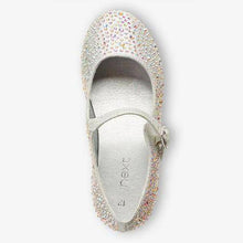 Load image into Gallery viewer, Silver Embellished Mary Jane Shoes (Older) - Allsport
