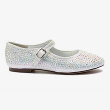 Load image into Gallery viewer, Silver Embellished Mary Jane Shoes (Older) - Allsport
