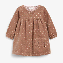 Load image into Gallery viewer, Rust Spot Cord Bunny Dress And Tights (3mths-6yrs) - Allsport
