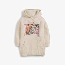 Load image into Gallery viewer, Longline Hoody  Oatmeal Photographic floral (3-12yrs) - Allsport
