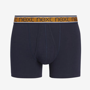 Navy Colour Waistband A-Fronts 4 Pack - Allsport