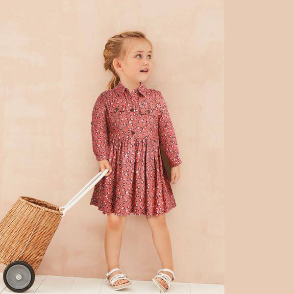 Pink Animal Print Shirt Dress (3mths-6yrs) - Allsport