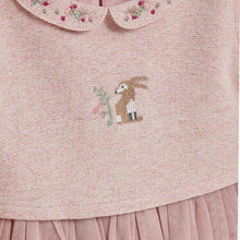 Load image into Gallery viewer, Pink Bunny Embroidery Detailed Tutu Dress (Up to 1 mth to 18 mths) - Allsport
