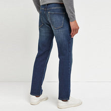 Load image into Gallery viewer, Blue Straight Fit Belted Jeans
