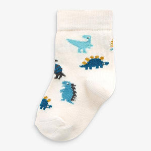 5 Pack Dinosaur Socks (Younger) - Allsport