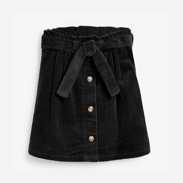 Cord Skirt Black  (3-12yrs) - Allsport