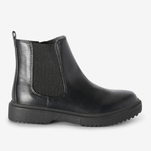 Load image into Gallery viewer, Black Chunky Chelsea Boots (Older Girls) - Allsport
