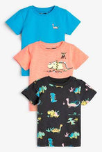Load image into Gallery viewer, Fluro 3 Pack Dinosaur T-Shirts - Allsport
