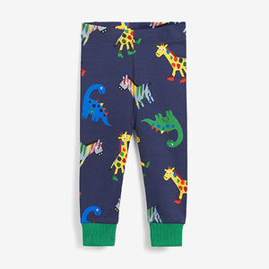 Blue/Green/Yellow Animals Snuggle Pyjamas 3 Pack (12mths-6yrs)